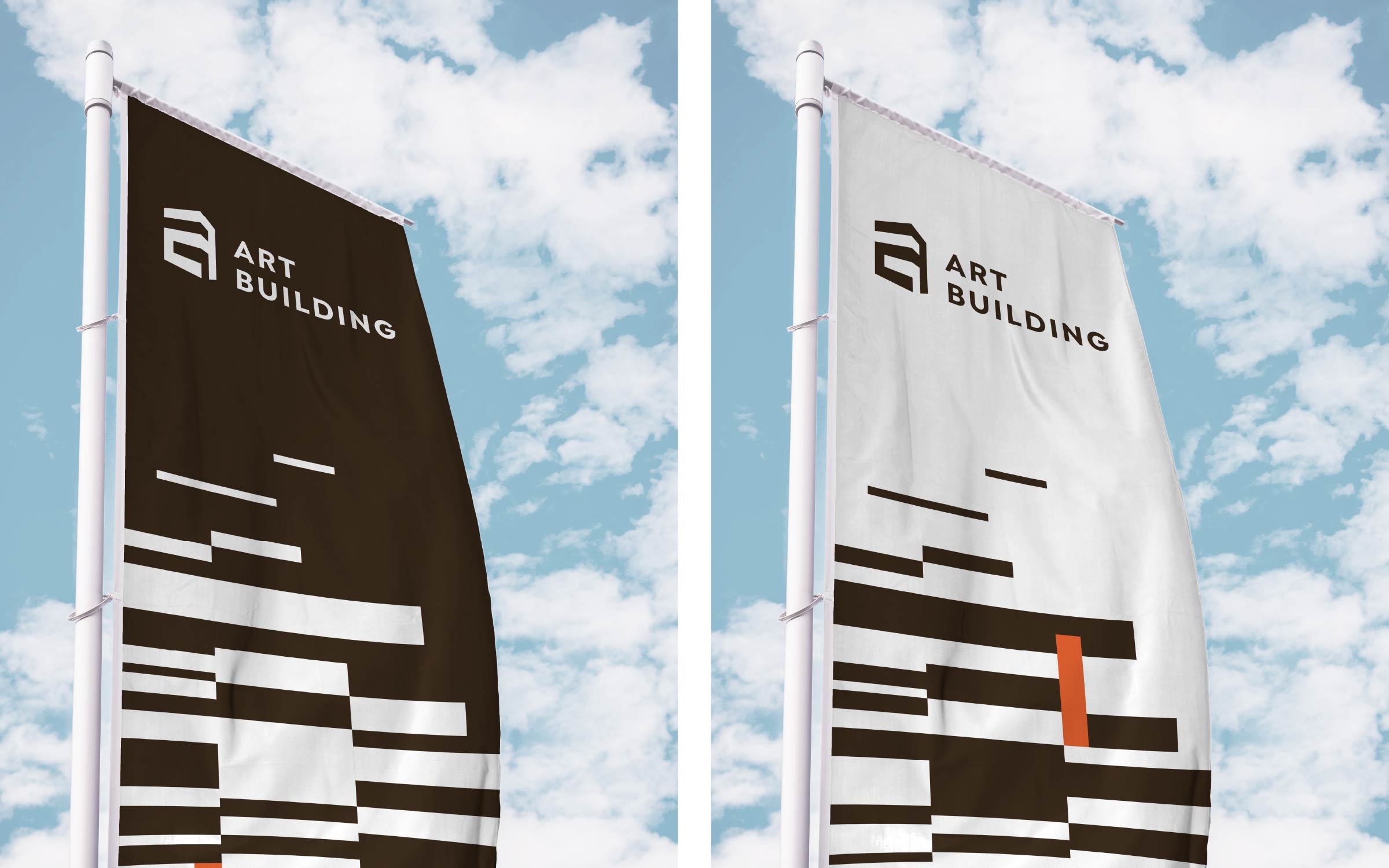 Art Building flaga reklamowa z logo