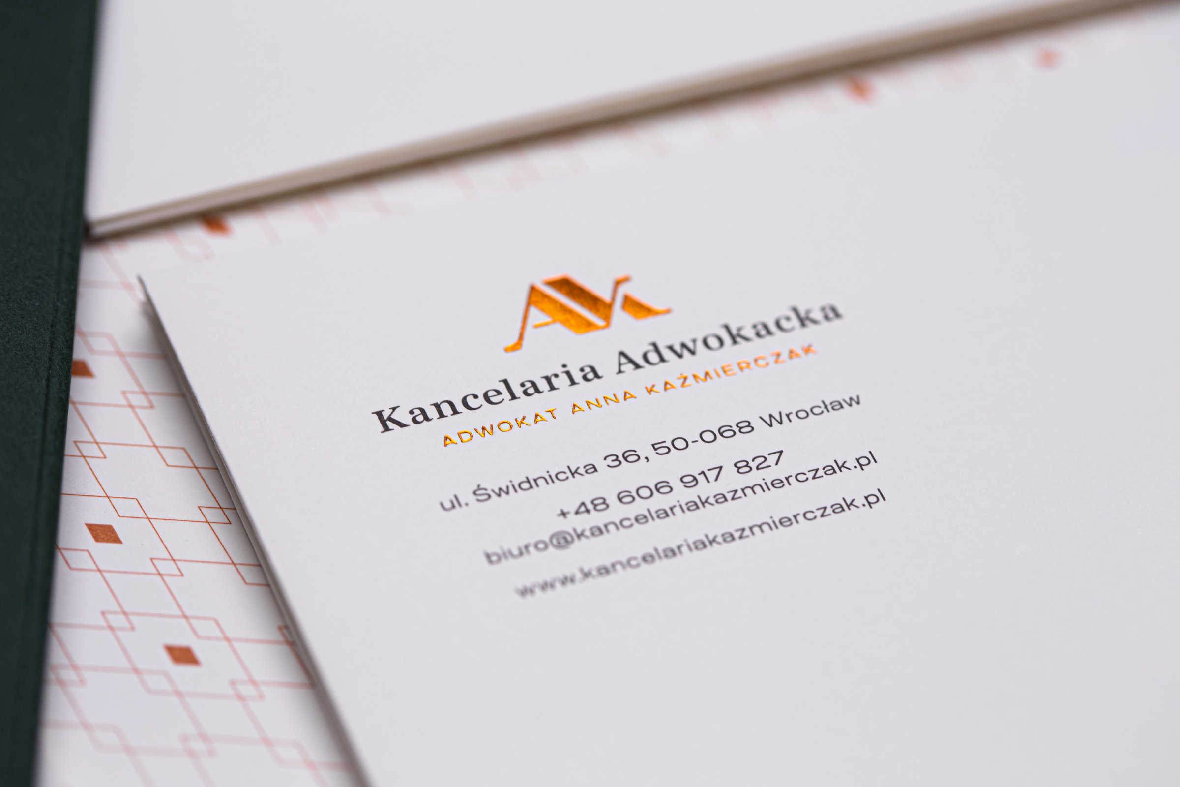 Kancelaria AK papier firmowy z logo